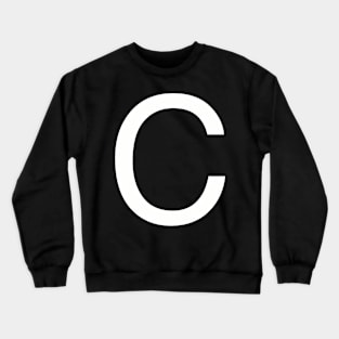 Helvetica C in white Crewneck Sweatshirt